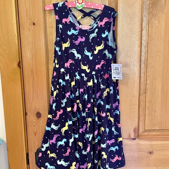 Unicorn super soft summer sleeveless dress girls - Picture 1 of 5